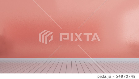 mock up in empty interior background, room coral 54970748
