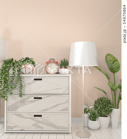 Mock up granite cabinet in modern living room with 54970864