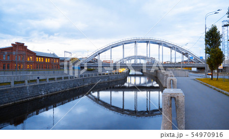The "American" railway bridges. St. Petersburg, Russia The "American" railway bridges. St. Petersburg, Russia 54970916