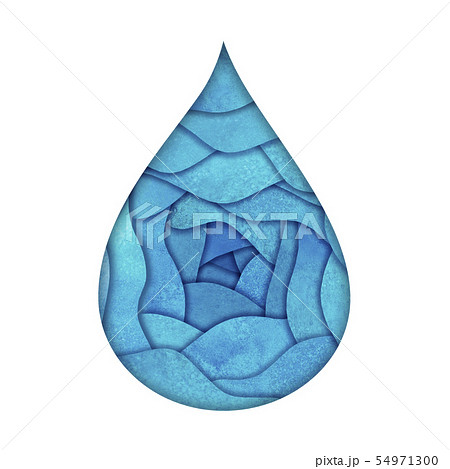Water drop logo design template. Watercolour hand 54971300