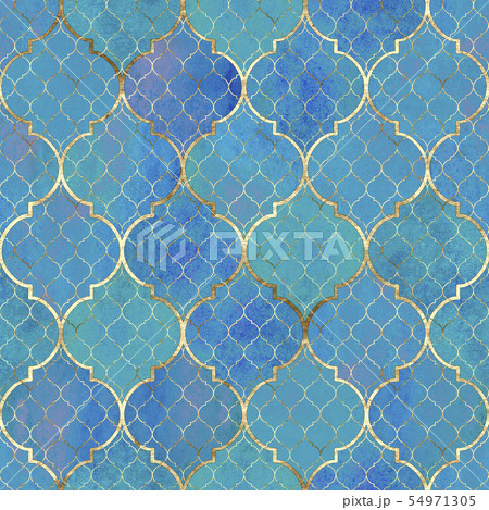 Watercolor abstract geometric seamless pattern. 54971305