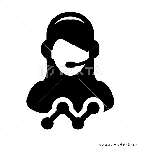 Help icon vector female data support customer Help icon vector female data support customer 54971727