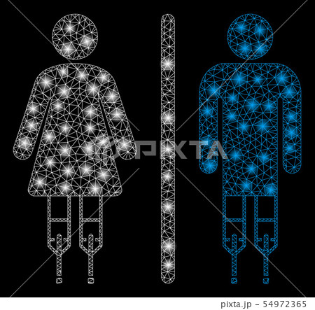 Bright Mesh Wire Frame Disabled WC Persons with Flare Spots 54972365