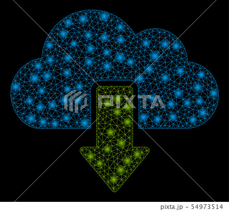 Bright Mesh Wire Frame Download with Light Spots 54973514