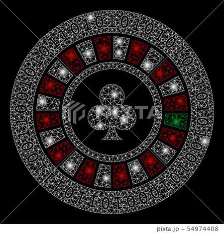 Bright Mesh Network Digital Casino Roulette with Light Spots 54974408