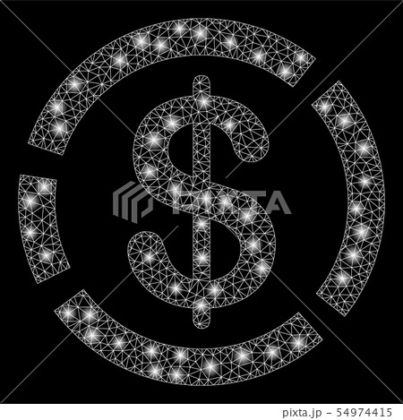 Bright Mesh Carcass Dollar Diagram with Flare Spots Bright Mesh Carcass Dollar Diagram with Flare Spots 54974415