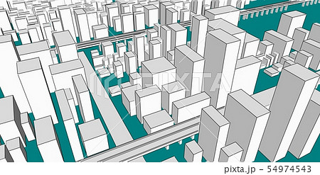 Panorama cityscape Sketch. Architecture sketch - 54974543