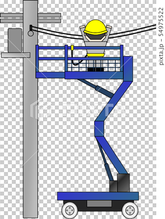 High place work vehicle (during high place work) High place work vehicle (during high place work) 54975522