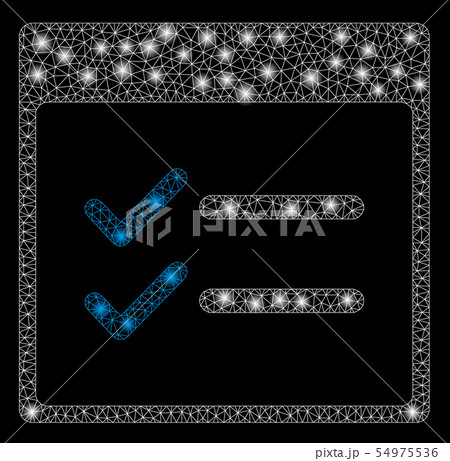 Bright Mesh 2D Done Items Calendar Page with Light Spots 54975536