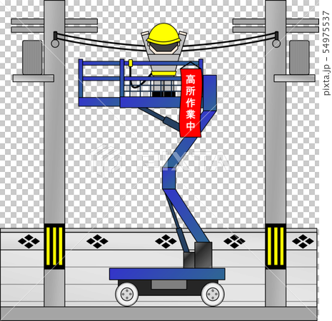 High place work vehicle (during high place work) High place work vehicle (during high place work) 54975537