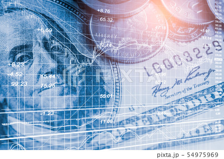 Stock market or forex trading graph and candlestic Stock market or forex trading graph and candlestic 54975969