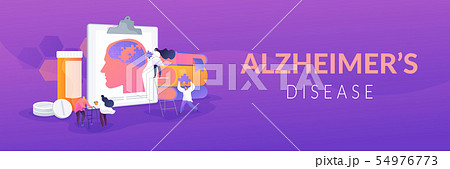 Alzheimer disease concept banner header. Alzheimer disease concept banner header. 54976773