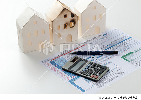 火災保険　住宅　火事　イメージ 54980442