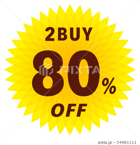 2BUY 80%OFF ラベル 54981111
