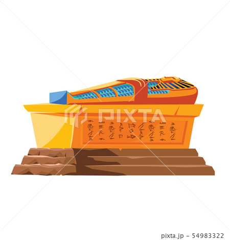 Ancient Egypt vector, pharaoh sarcophagus Ancient Egypt vector, pharaoh sarcophagus 54983322