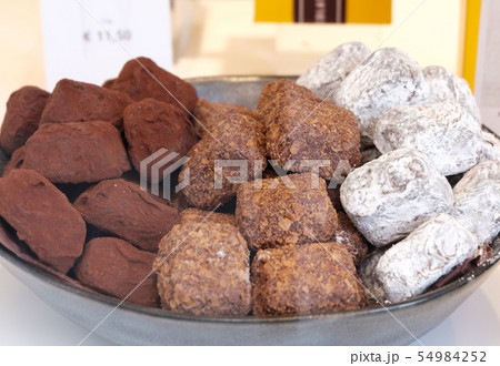 Belgian sweets in showcase 54984252