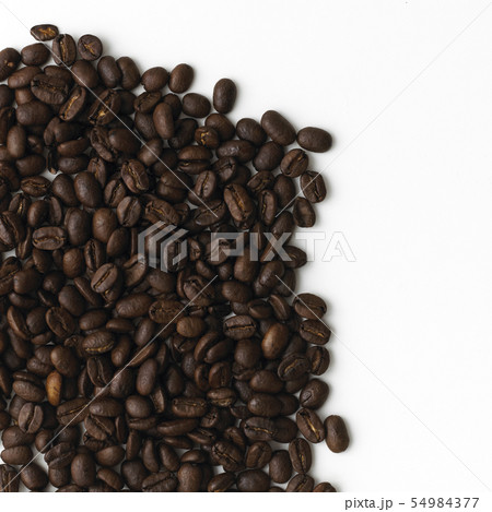 真上から見たコーヒー豆 真上から見たコーヒー豆 54984377