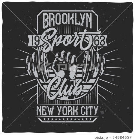 Vintage label design with lettering composition 54984657