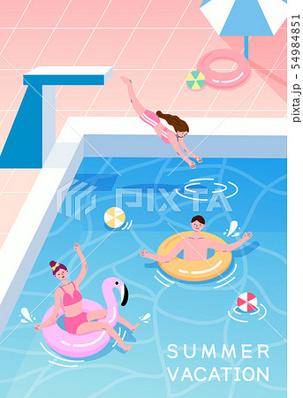 Exciting summer travel illustration 3 - Stock Illustration [54984851] -  PIXTA