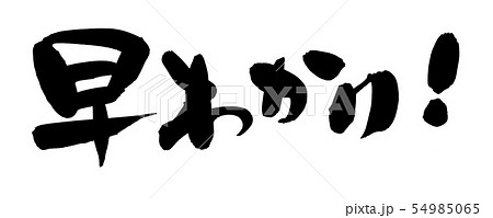 筆文字　早わかり　イラスト 54985065