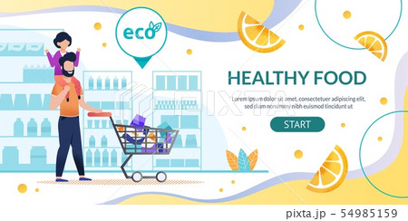 Online Shop Landing Page Promoting Healthy Food 54985159