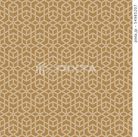 Seamless arabic geometric ornament in brown color. 54985207
