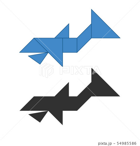 Whale Tangram. Traditional Chinese dissection 54985586
