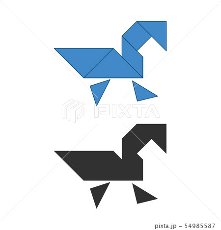 Swan Tangram. Traditional Chinese dissection 54985587
