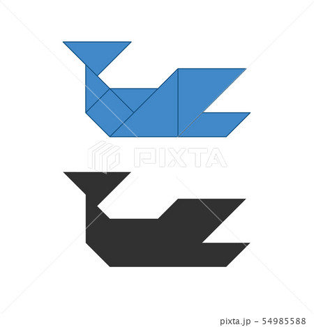 Whale Tangram. Traditional Chinese dissection 54985588