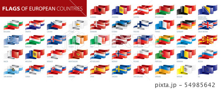 Set of flags of Europe. Vector illustration Set of flags of Europe. Vector illustration 54985642