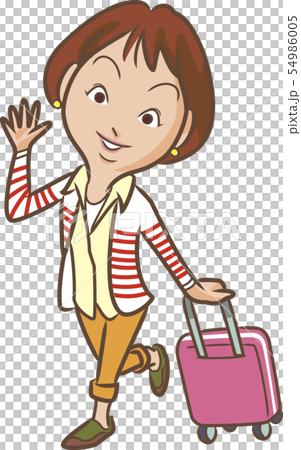 A woman with a carry bag A woman with a carry bag 54986005
