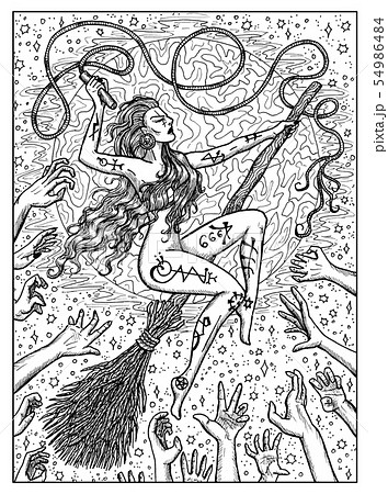 Whip. Lenormand tarot card concept. Whip. Lenormand tarot card concept. 54986484