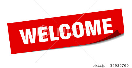welcome sticker. welcome square isolated sign. 54986769