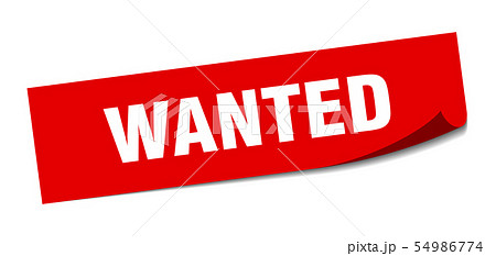 wanted sticker. wanted square isolated sign. wanted sticker. wanted square isolated sign. 54986774