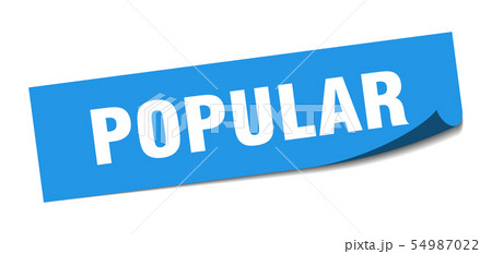 popular sticker. popular square isolated sign. 54987022