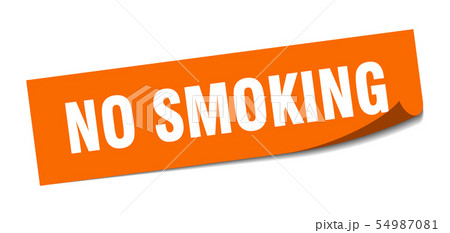 no smoking sticker. no smoking square isolated 54987081