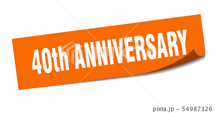 40th anniversary sticker. 40th anniversary square 54987326