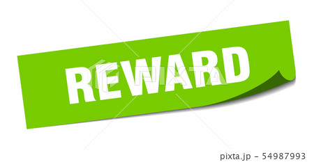 reward sticker. reward square isolated sign. 54987993