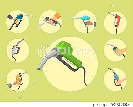 Filling gasoline station pistol in people hands refinery industry refueling petroleum tank service 54989808