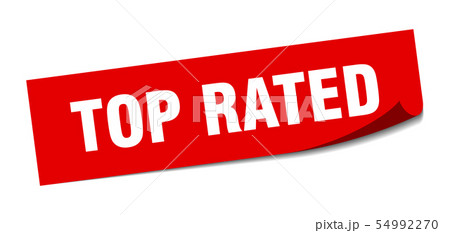 top rated sticker. top rated square isolated sign. 54992270