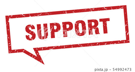support sign. support square speech bubble. 54992473