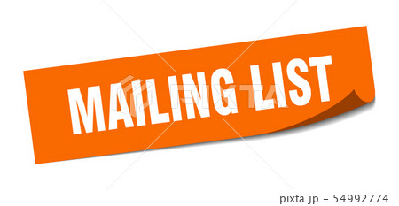 mailing list sticker. mailing list square isolated 54992774
