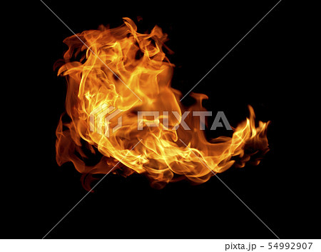Fire flames on a black background 54992907