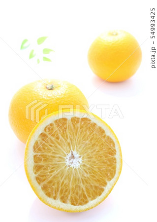 ハッサク　カット　白背景 54993425