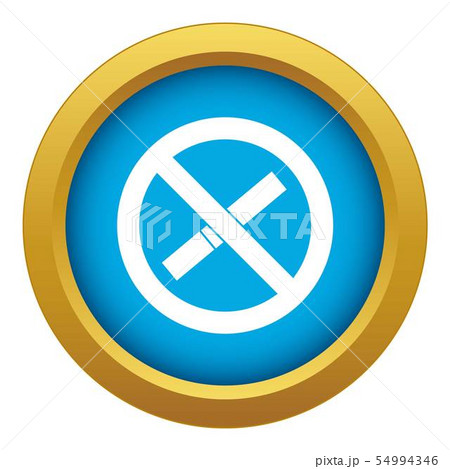 Sign prohibiting smoking icon blue vector isolated 54994346