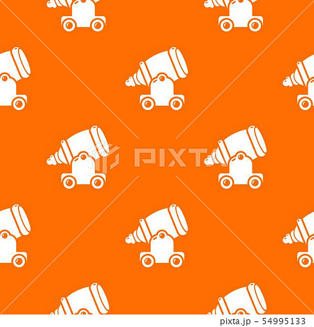 Ancient cannon pattern vector orange 54995133