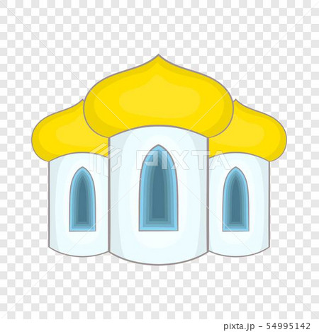 Domes of the church icon, cartoon style 54995142