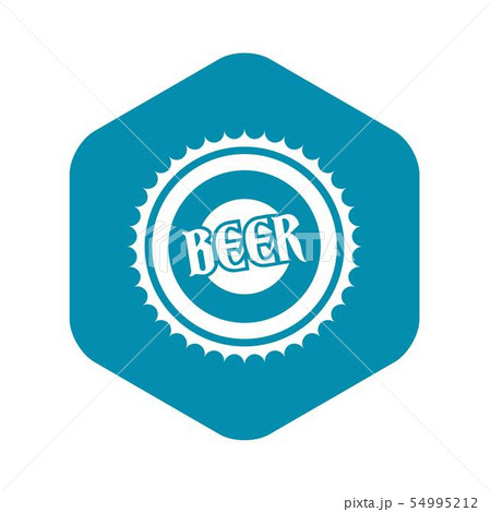 Beer bottle cap icon, simple style Beer bottle cap icon, simple style 54995212