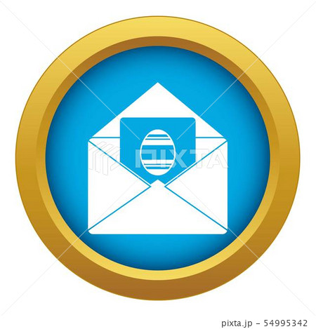 Easter card icon blue vector isolated 54995342