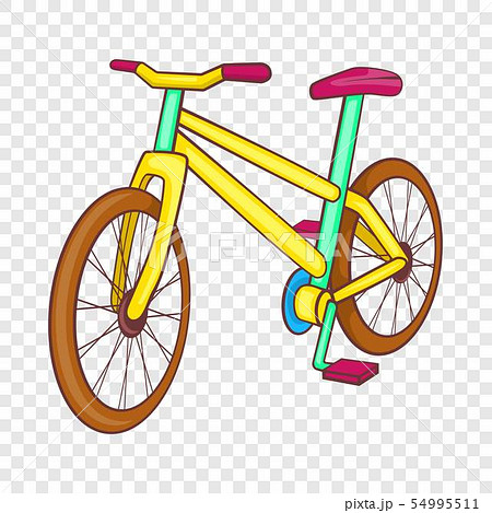 Yellow bike icon, cartoon style - Stock Illustration [54995511] - PIXTA